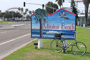 Mission Beach sign